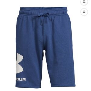 Under Armour Men's Blue Athletic Shorts XL Cotton Polyester Drawstring Pockets